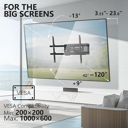 WALI Heavy Duty Full Motion TV Wall Mount Bracket - Image 3