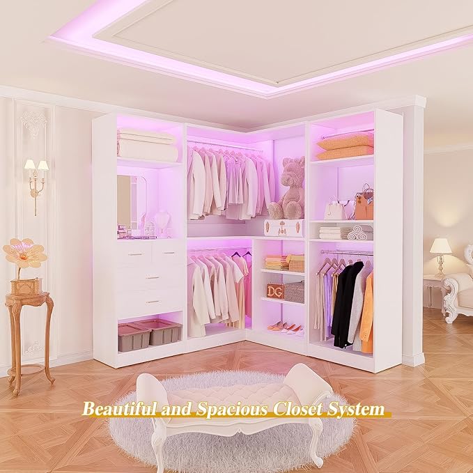 Unikito 86” Closet System, Large Corner Closets Organizer - Image 4