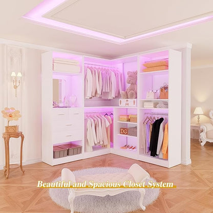 Unikito 86” Closet System, Large Corner Closets Organizer - Image 4