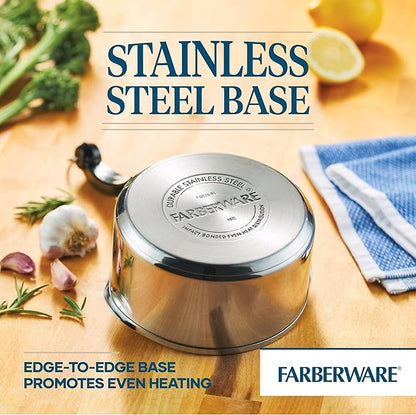 Farberware Classic Stainless Steel 1-Quart Covered Straining Saucepan - Image 5