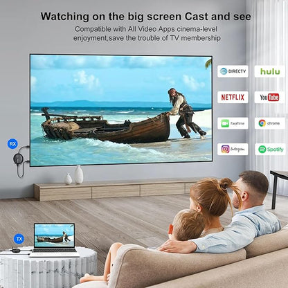 YUYUNLOMN Wireless HDMI Four Receivers and Transmitter, Splitter Plug and Play - Image 5
