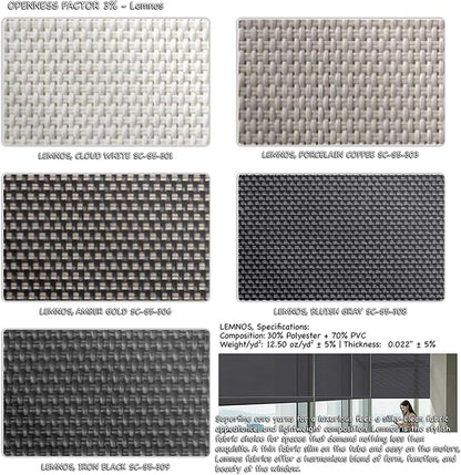 HILADUO Customized Solar Screen Roller Shade Blinds - Image 3