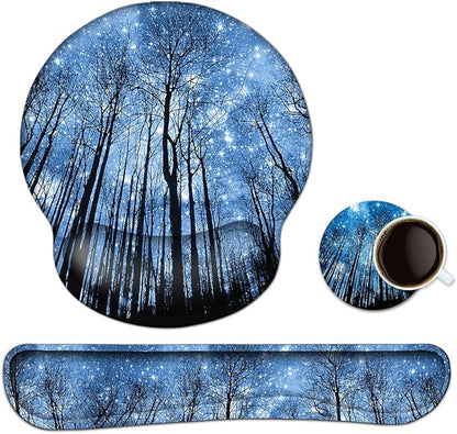 Mouse Pad Keyboard Wrist Rest, Gel Non Slip Rubber Wrist Support Rest Mouse Pad by ToLuLu