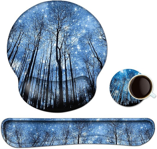 Mouse Pad Keyboard Wrist Rest, Gel Non Slip Rubber Wrist Support Rest Mouse Pad by ToLuLu