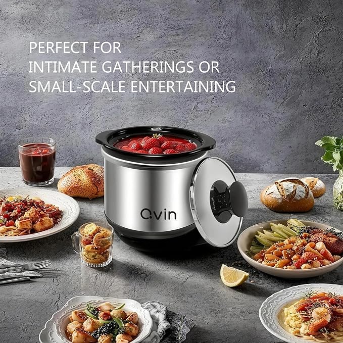 0.65-qt Mini Slow Cooker, Fondue Melting Pot Warmer - Image 2