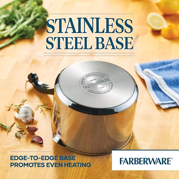 Farberware Classic Stainless Steel 3-Quart Covered Straining Saucepan - Image 7