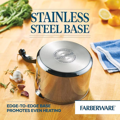 Farberware Classic Stainless Steel 3-Quart Covered Straining Saucepan - Image 7