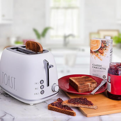 Rae Dunn Retro Rounded Bread Toaster, 2 Slice Stainless Steel Toaster - Image 5