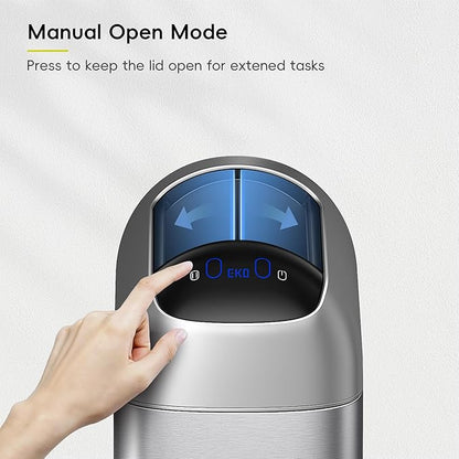 EKO Astro Slim Sensor Trash Can, 10L / 2.6 Gallon Touchless Garbage Bin - Image 5
