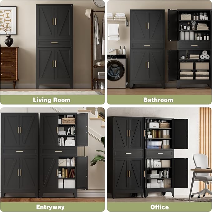 COFaR 71" Tall Metal Storage Cabinet - Image 4