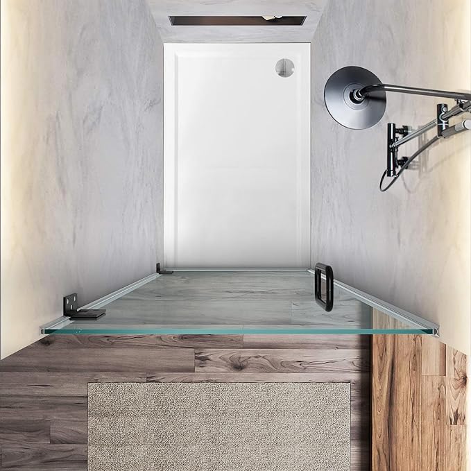 Bathroom Frameless Shower Door 24" W*72" H, 5/16" Clear Tempered Glass Hinged - Image 6