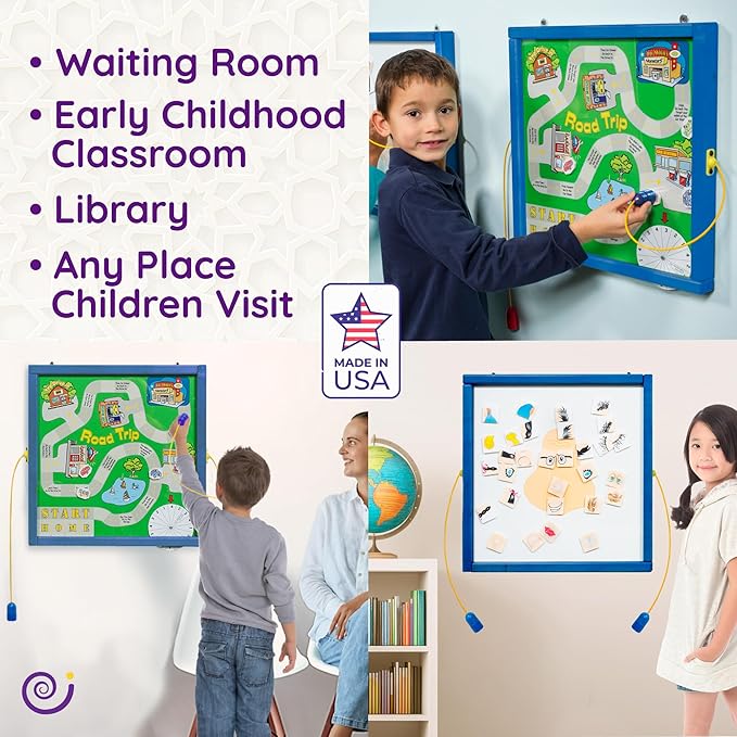 Magnetic Toddler Activity Wall Panel Toy – Interactive Wall Busy Board – - Image 7