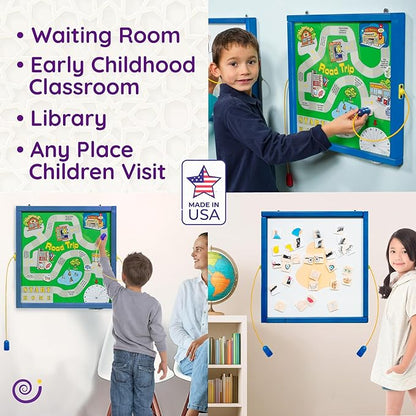 Magnetic Toddler Activity Wall Panel Toy – Interactive Wall Busy Board – - Image 7