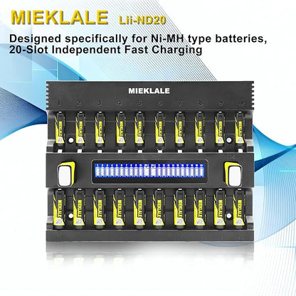 MIEKLALE 20+2 Bay AA AAA Battery Charger - Image 2