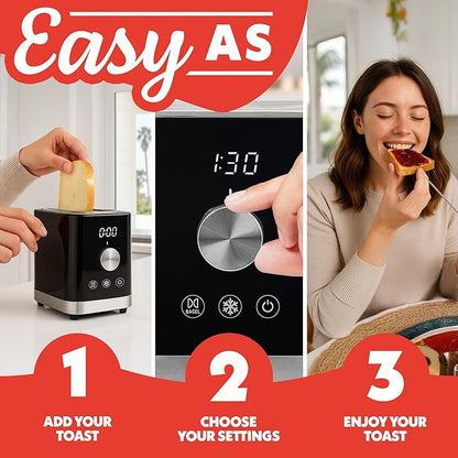 Gourmia 2 Slice Toaster – 6 Browning Levels - Image 2