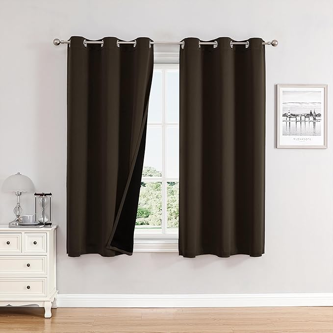 ChrisDowa 100% Blackout Curtains 63 inch Long by ChrisDowa