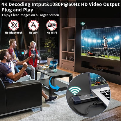 Wireless HDMI Transmitter and Receiver 328ft/100m Extender 4K Decode Input - Image 3