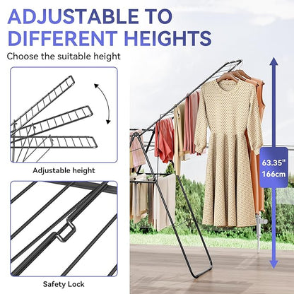 APEXCHASER Clothes Drying Rack, Foldable Oversized Drying Rack Clothing - Image 3