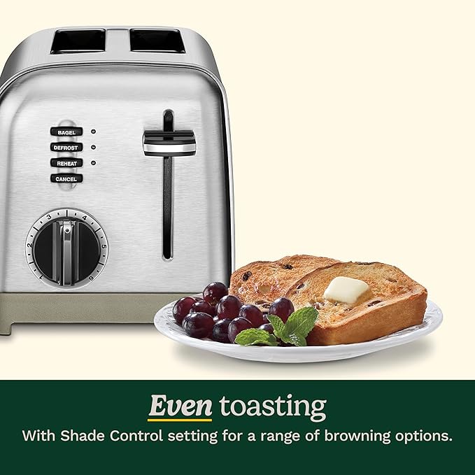 Cuisinart CPT-160 Metal Classic 2-Slice Toaster, Brushed Stainless - Image 2