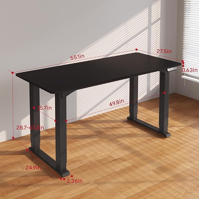 SANODESK 4-Leg Standing Desk, Electric Height Adjustable Desk - Image 3