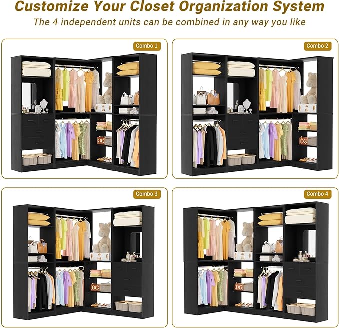 Unikito 86” Closet System, Corner Closets Organizer - Image 2