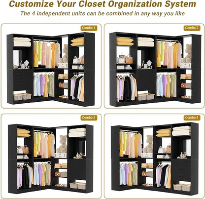 Unikito 86” Closet System, Corner Closets Organizer - Image 2