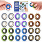 Fidget Toys Adults Sensory Rings: 24 Pack Texture Spinner Rings by KLT