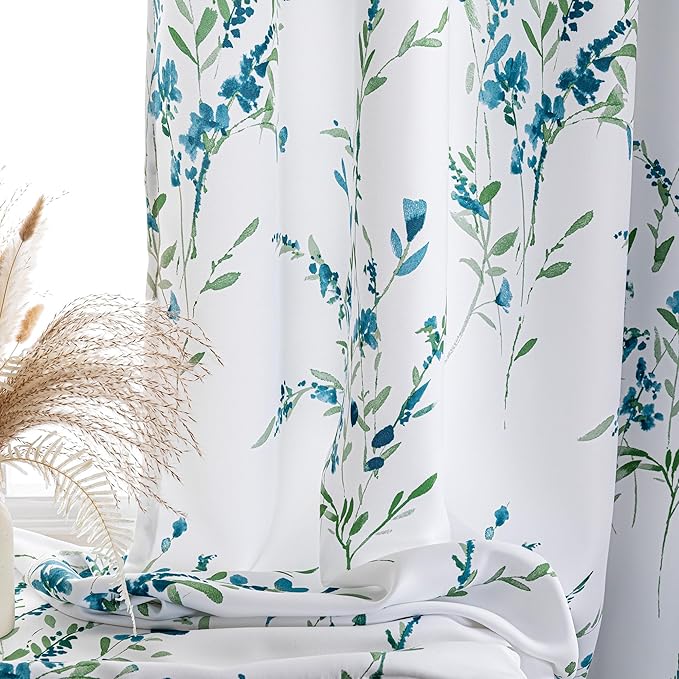 MYSKY HOME Floral Curtains for Living Room Thermal Insulated Light Filtering - Image 5