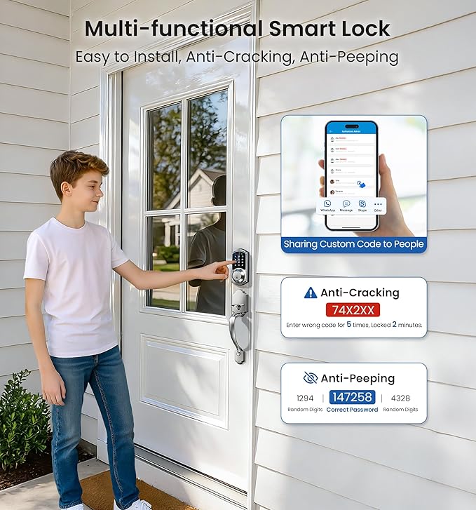 Veise VE07-H Fingerprint Smart Locks - Image 8