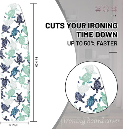 Extra Thick Ironing Board Cover and Pad, Sea Turtle 15x54 Ironing Board Cover - Image 2