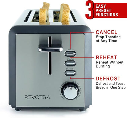 4 Slice Long Slot Stainless Steel Toaster - Image 8
