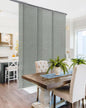 Panel Blinds Semi-Sheer 45.8"-86" x 96", Moonstone | Semi-Sheer Shimmering Fabric Panels for Sliding and Closet Doors with Adjustable Track and Trim-to-Fit Height