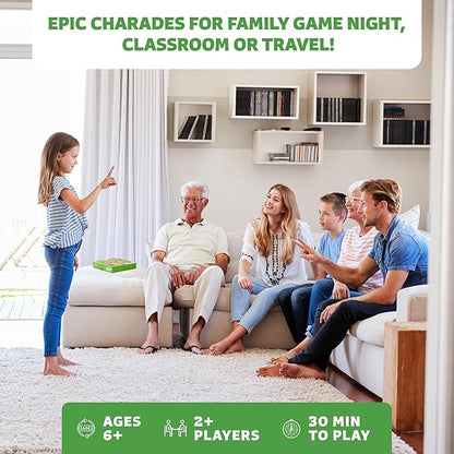 Epic Charades Game for Kids Ages 6+ – 200 Act Out & Explain Cards - Image 2