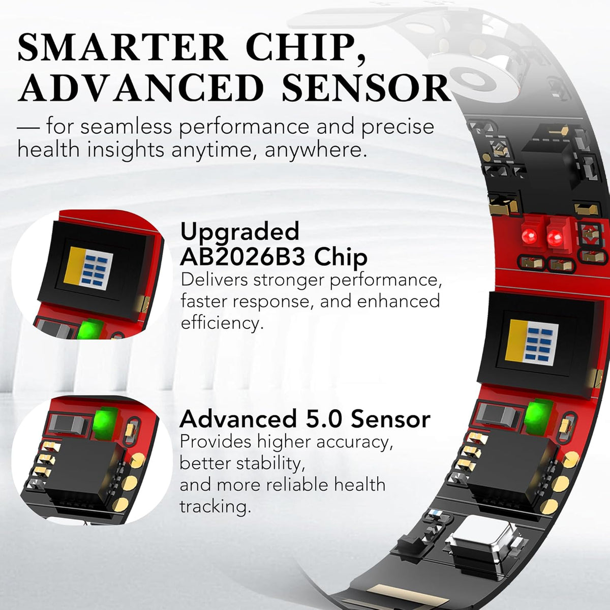 smart health ring fitness tracker for men women showing dimensions