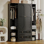 69” Fluted Large Capacity Storage Wardrobe Armoire, Wardrobe Armoire Wooden by TOKSOM