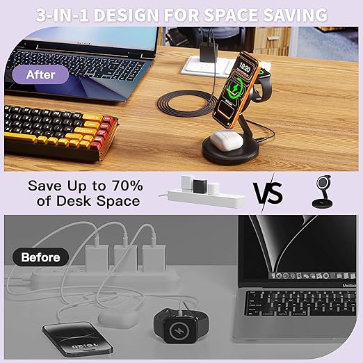Charging Station for Apple Magsafe Wireless Charger iPhone Charging Station - Image 5