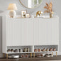 SICOTAS Shoe Cabinet Storage Set of 2, 56 Pairs Large Capacity, 7-Tier Shoe by SICOTAS