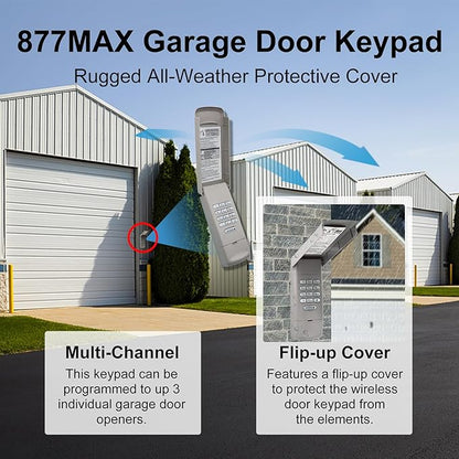 for Chamberlain LiftMaster Craftsman Garage Door Opener Keypad & Remote - Image 4