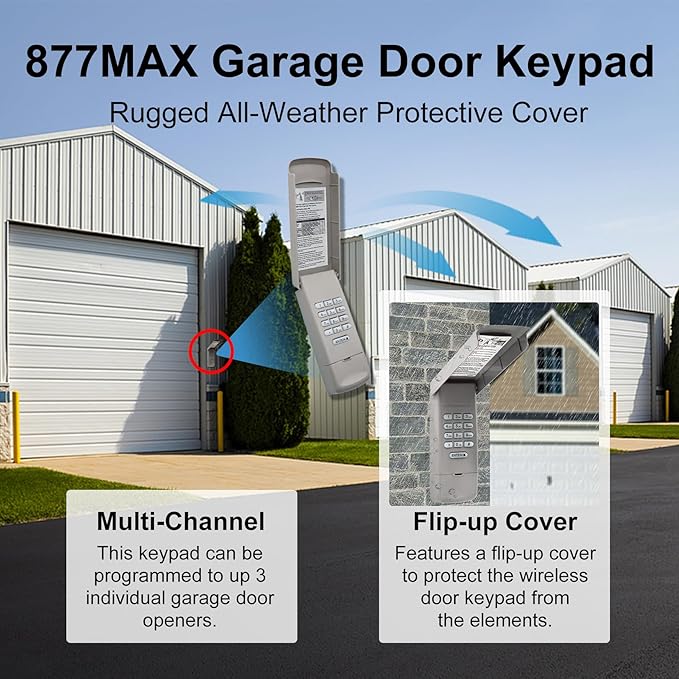 for Chamberlain LiftMaster Craftsman Garage Door Opener Keypad & Remote - Image 4
