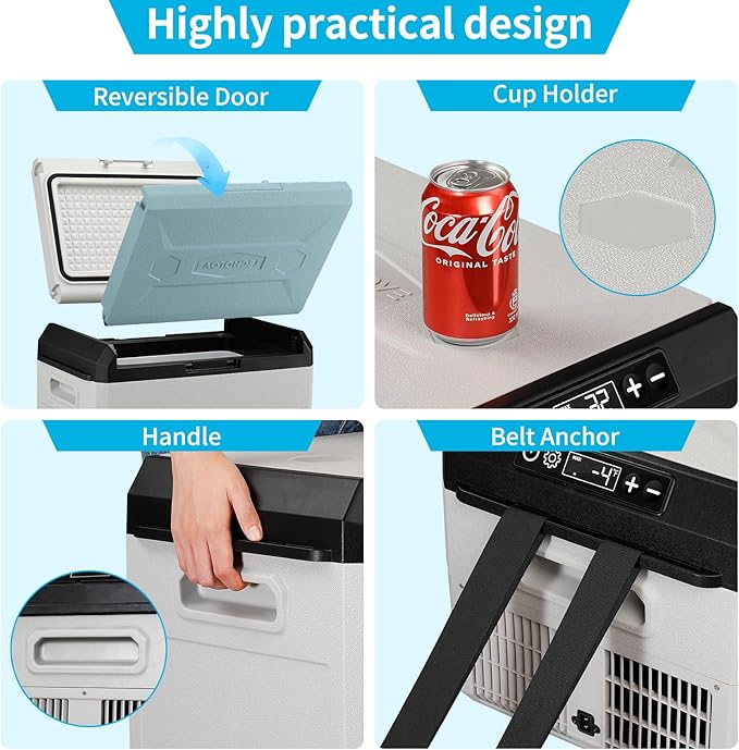 12V Car Refrigerator, 32QT Portable Freezer Compressor Cooler - Image 7