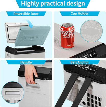 12V Car Refrigerator, 32QT Portable Freezer Compressor Cooler - Image 7