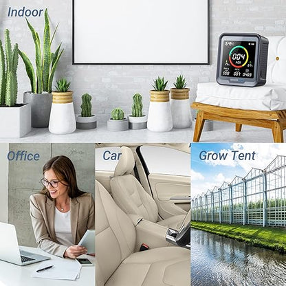 INKBIRDPLUS 6-in-1 Indoor Air Quality Monitor, Detects CO2, Temperature and - Image 8