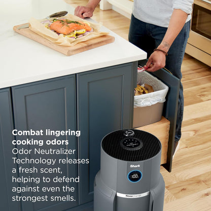 shark neverchange air purifier max, hp301, grey, package contents