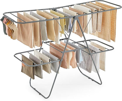SONGMICS Clothes Drying Rack, Foldable 2-Level Laundry Drying Rack, by SONGMICSbySONGMICSHOME