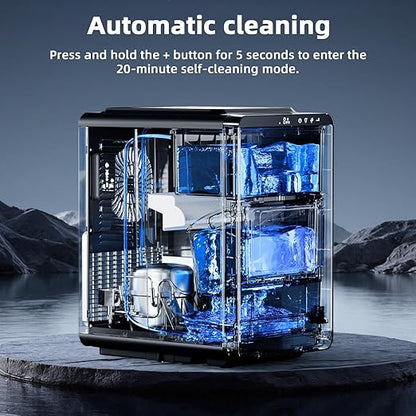 Antarctic Star Crescent Ice Maker, Slow-Melting Countertop Ice Maker, 27 Lbs/24H - Image 5