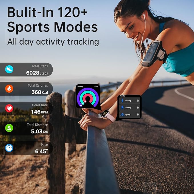 Fitness Tracker Answer/Make Calls, Smart Watch - Image 4