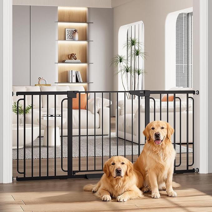 Cumbor Extra Wide Baby Gate, 36.6-69" Walk-Through Dog Gate by Cumbor