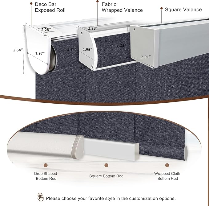 Motorized Roller Shade: 100% Blackout, Electric Blinds, Compatible - Image 7