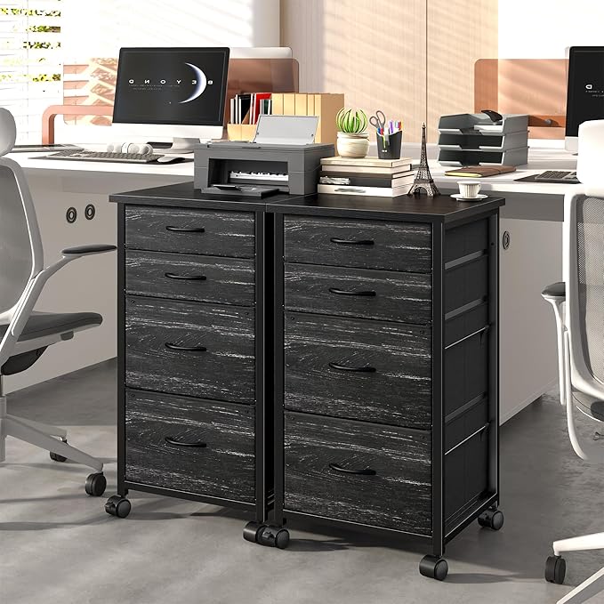4 Drawers Mobile File Cabinet Vertical Filing Cabinet - Image 6