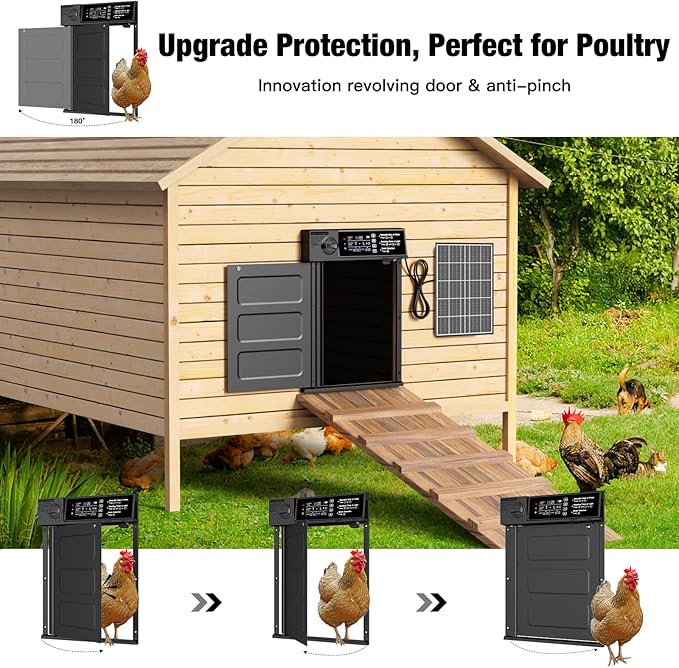 Automatic Chicken Coop Door, Large Size Solar Powered Coop Door - Image 4